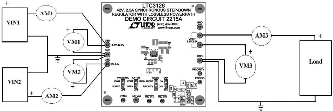 Mechanical Drawing - Analog Devices Inc. LTC3126EUFD Demo Board DC2215A Mechanical Drawing - Analog Devices Inc. LTC3126EUFD Demo Board DC2215A